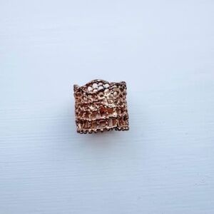 Aurelie Bidermann Vintage Lace Rose Gold Ring Size 5